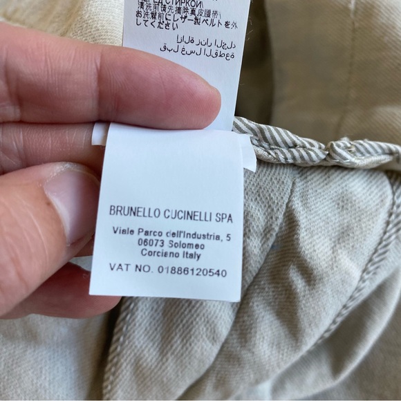 Brunello Cucinelli High Waist Cream Paperbag Waist Shorts - Picture 11 of 16